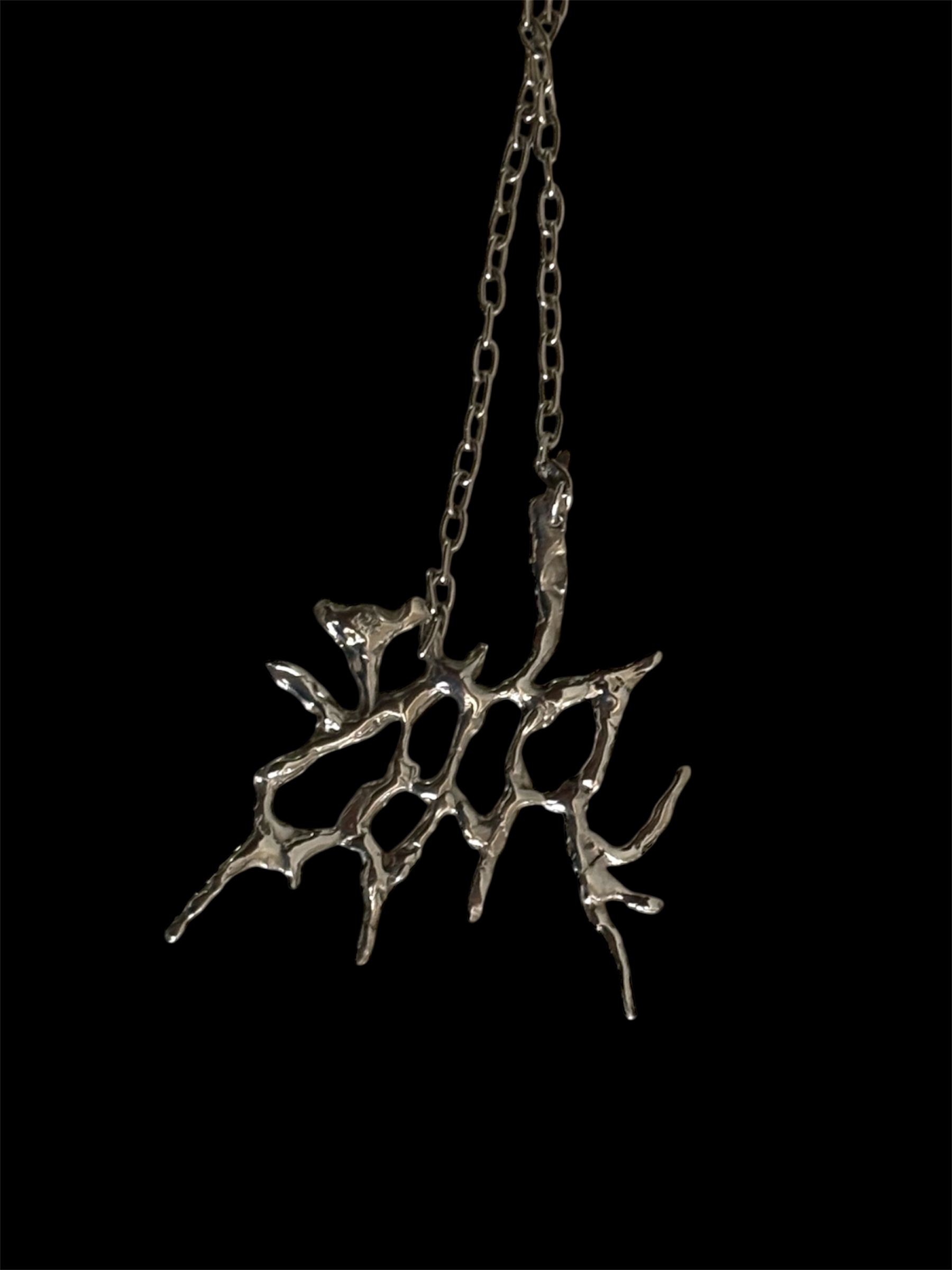 Colgante Abstracto — cera perdida, plata 925